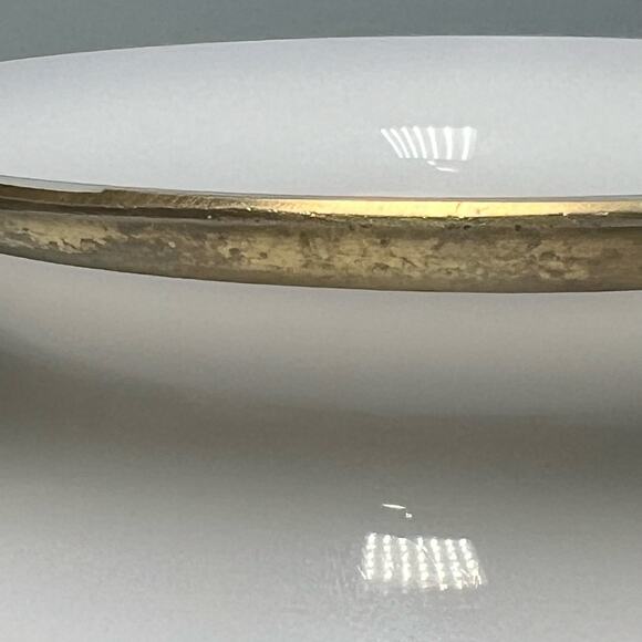 Vintage 40s DeLuxe Inc USA Signed Hand Painted Floral Vase Milk Glass - Picture 8 of 12